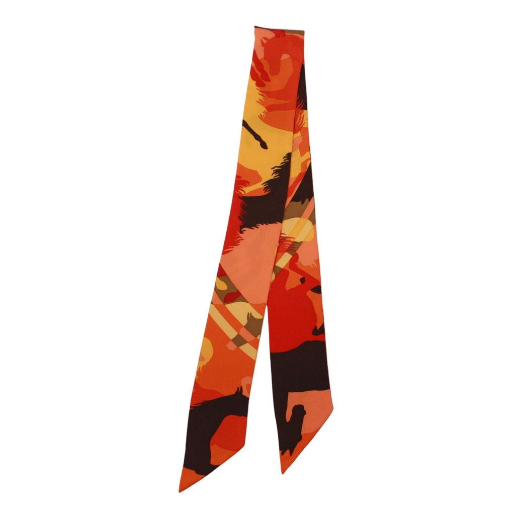 Hermes Twilly Silk Orange Red Scarf