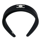 Celine Triomphe Headband Black Hair