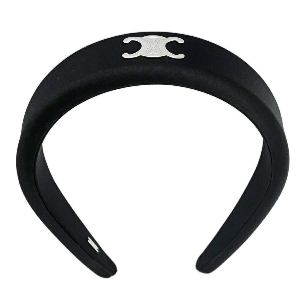 Celine Triomphe Headband Black Hair