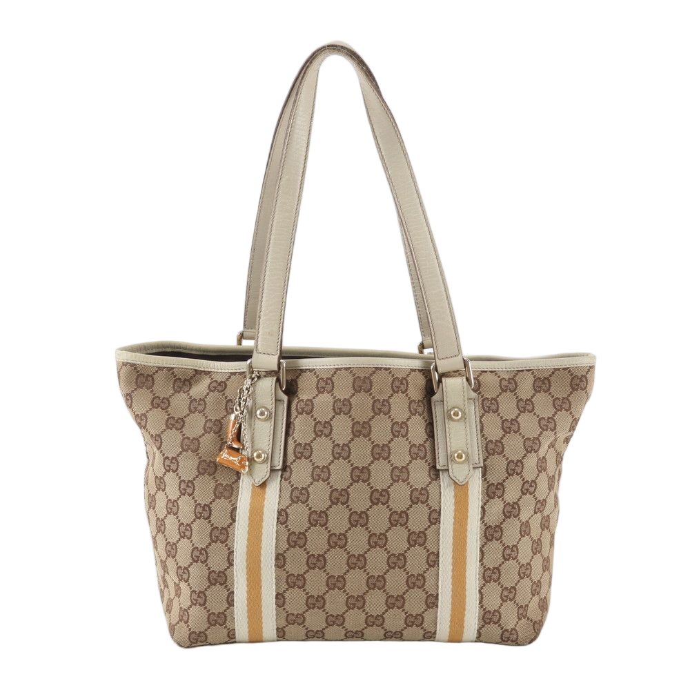 Gucci GG Canvas Leather Tote Shoulder Hand