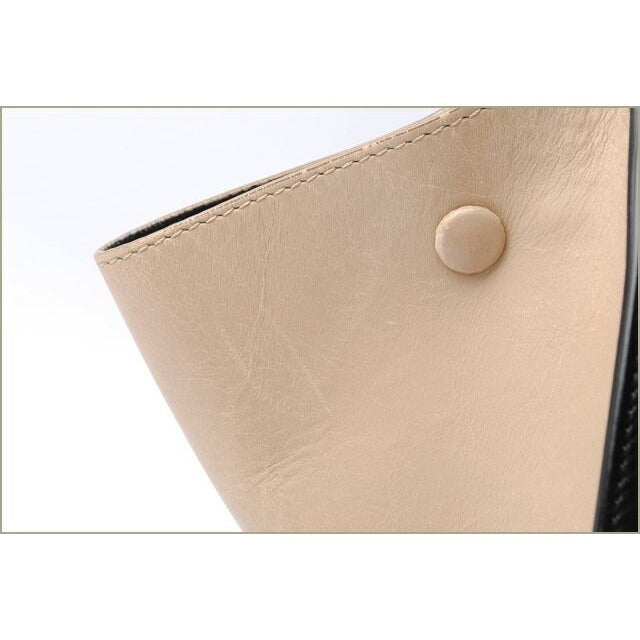 Celine Shoulder Bag Trapeze Blue Sand Beige Black 2-way — view 6