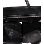 Chanel Tote Silver Medallion Caviar Leather CC Logo — view 8