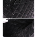 Chanel Tote Silver Medallion Caviar Leather CC Logo — view 9