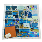 Hermes Carre 90 Scarf Silk Soie Li Love For Multicolor