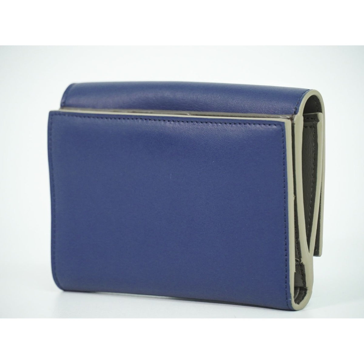 Fendi Peekaboo Bifold Wallet Compact Leather Blue — view 2