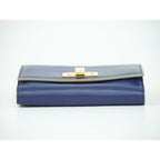 Fendi Peekaboo Bifold Wallet Compact Leather Blue — view 3