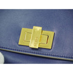 Fendi Peekaboo Bifold Wallet Compact Leather Blue — view 7