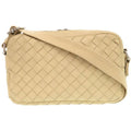 Bottega Veneta Intrecciato Leather Beige Shoulder Bag 1343