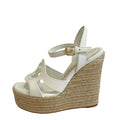 Louis Vuitton Wedge Sole LV Logo Open Toe Espadrille Strap Isola