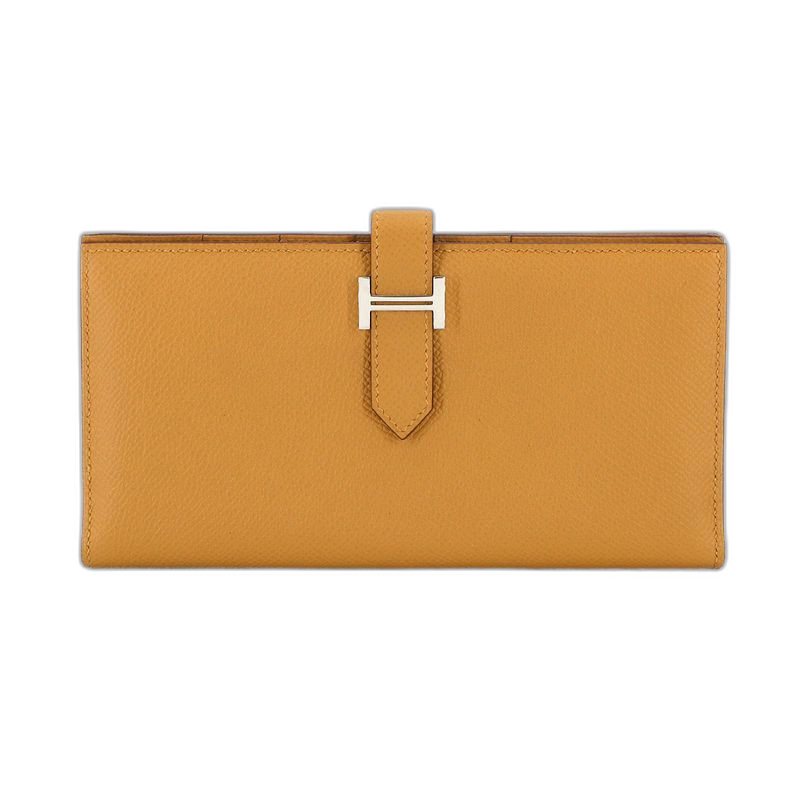 Hermes Bearn Soufflet Bifold Wallet Epsom Sesame