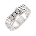 Tiffany & Co Atlas Ring Diamond 18K WG White Gold