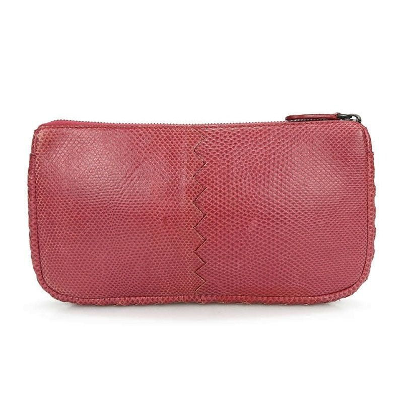 Bottega Veneta Pouch Pink Leather Gunmetal Small Bag