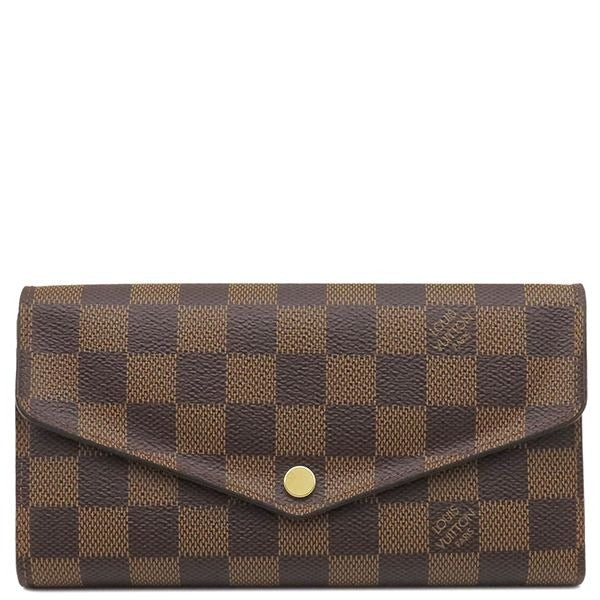 Louis Vuitton Long Wallet Portefeuille Sarah Damier Canvas Ebene