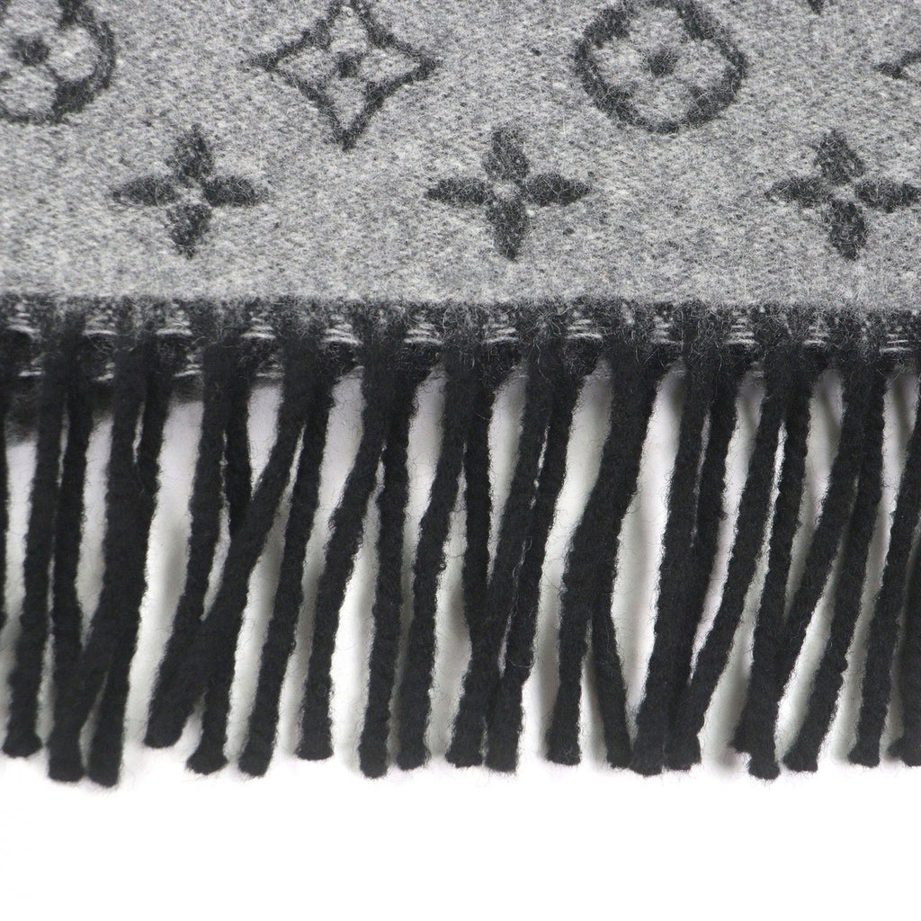 Louis Vuitton Monogram Gradient Cashmere Wool Fringe Scarf — view 5