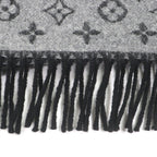 Louis Vuitton Monogram Gradient Cashmere Wool Fringe Scarf — view 5