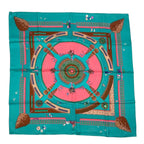 Hermes Carre 90 Silk Scarf Enchanted Garden Magic Green Box — view 2