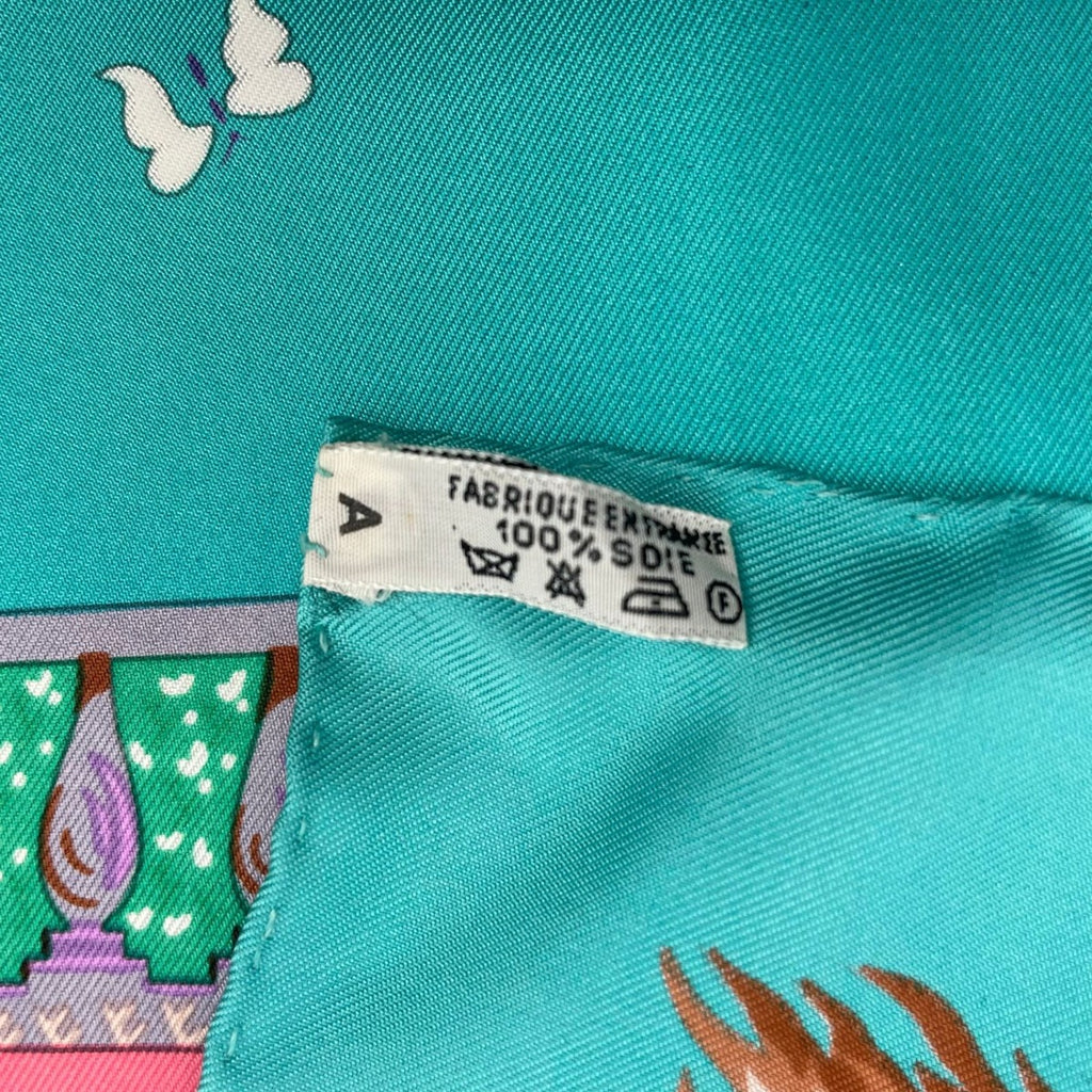 Hermes Carre 90 Silk Scarf Enchanted Garden Magic Green Box — view 9