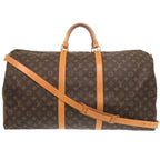 Louis Vuitton Keepall Bandouliere 60 Monogram Boston Bag 0965