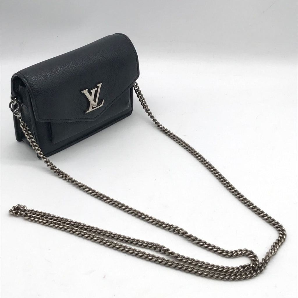 Louis Vuitton Pochette My Lockme Mini Chain Shoulder Bag Noir Black Price — view 9