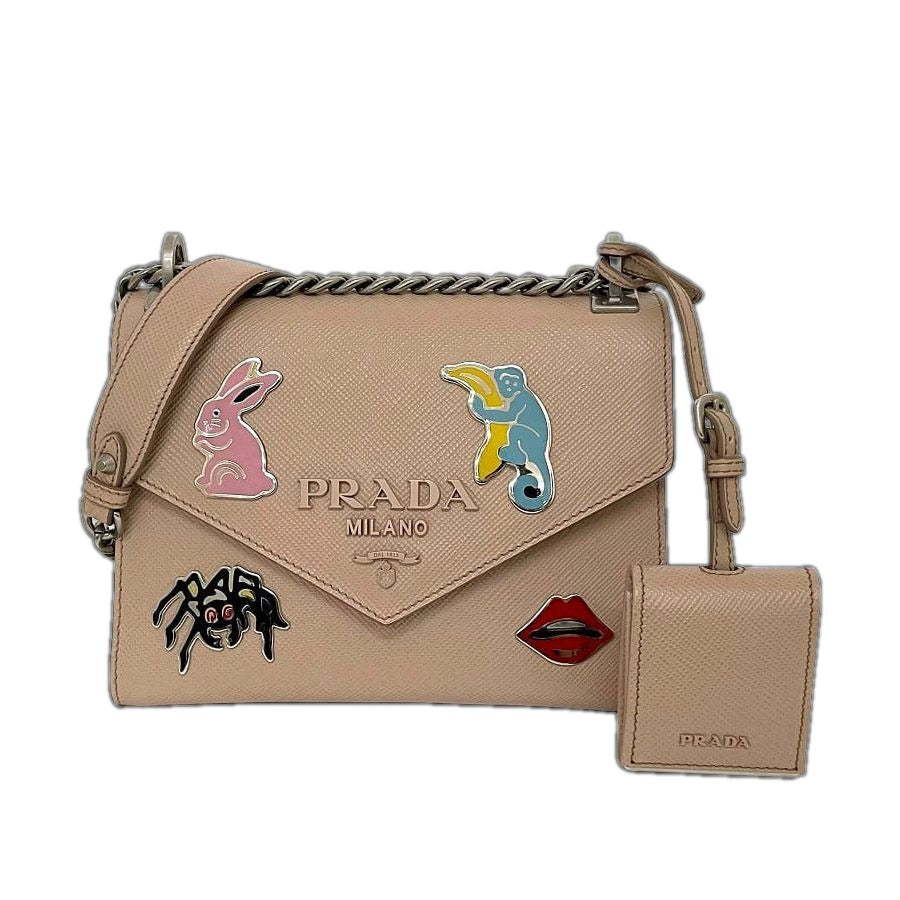 Prada Chain Shoulder Bag Beige