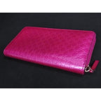 Gucci Long Wallet Shiny Micro Guccissima Zip Around Pink Purpleish — view 2