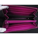 Gucci Long Wallet Shiny Micro Guccissima Zip Around Pink Purpleish — view 3