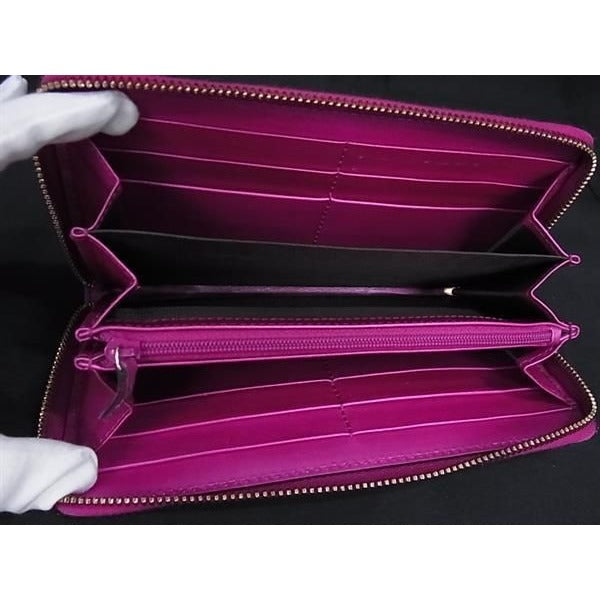 Gucci Long Wallet Shiny Micro Guccissima Zip Around Pink Purpleish — view 3