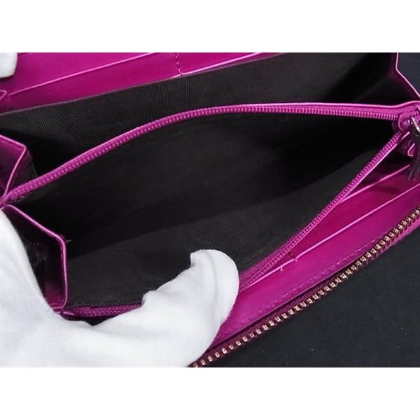 Gucci Long Wallet Shiny Micro Guccissima Zip Around Pink Purpleish — view 4