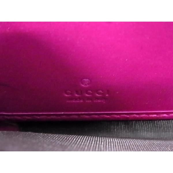 Gucci Long Wallet Shiny Micro Guccissima Zip Around Pink Purpleish — view 5
