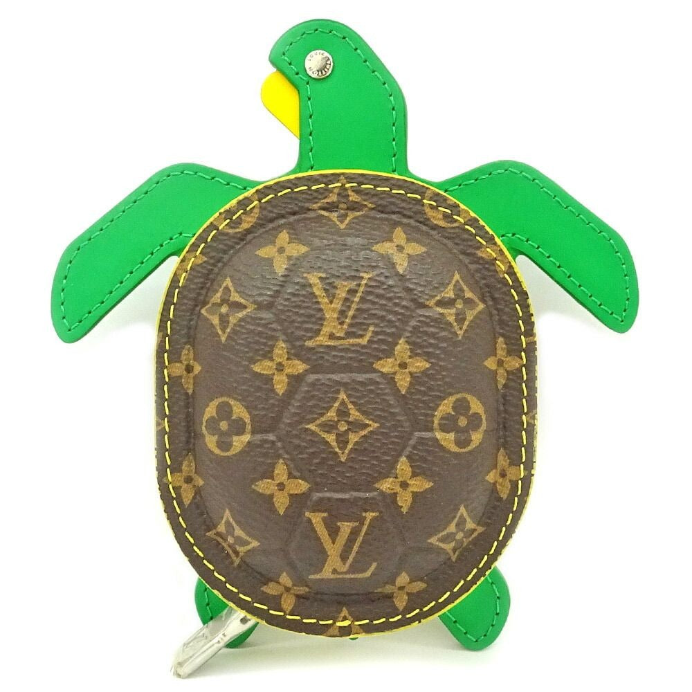 Louis Vuitton Charm Coin Case Turtle Tortoise Monogram Leather