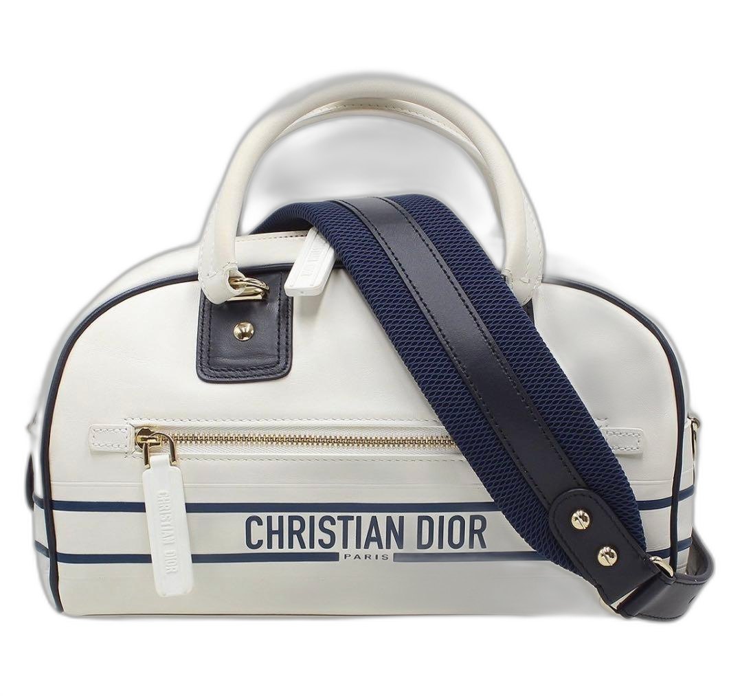 Dior Vibe Small Bow Sling Bag : White Navy