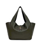 Saint Laurent Tote Suncassette le 5 a 7 Bea Khaki Green YSL Leather Paris