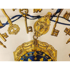 Hermes Lescles Key Pattern Carre 90 Silk Scarf — view 2