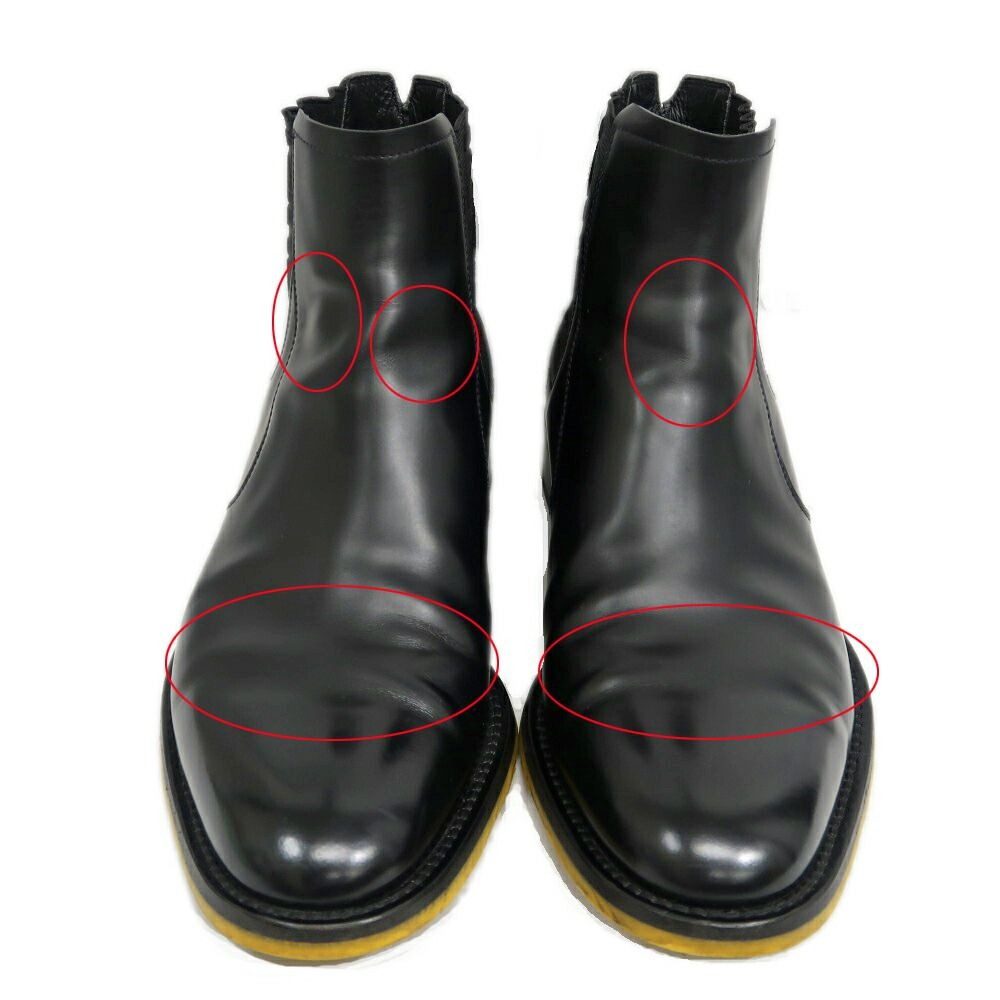 Fendi Side Gore Boots 7 Black with Logo — view 3