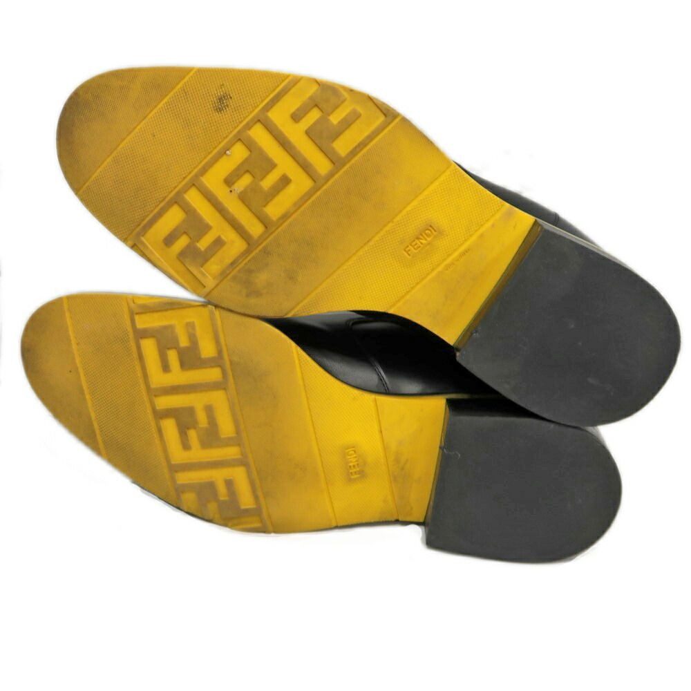 Fendi Side Gore Boots 7 Black with Logo — view 8
