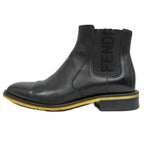 Fendi Side Gore Boots 7 Black with Logo