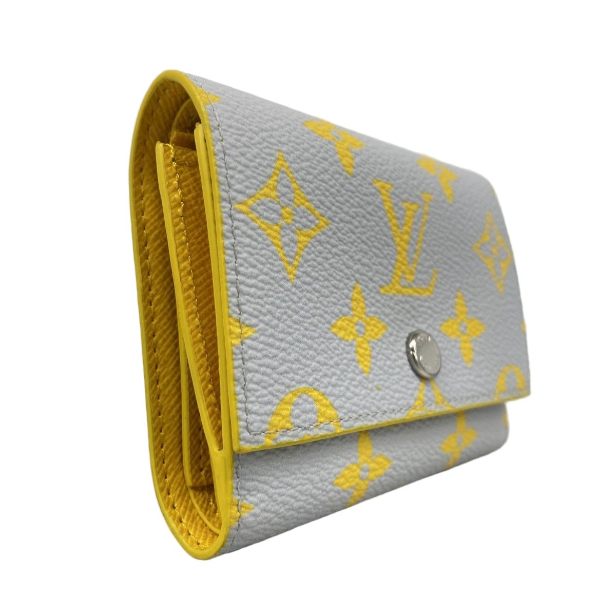 Louis Vuitton Trifold Wallet Monogram Glow Victor Blue Yellow — view 2
