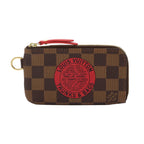 Louis Vuitton T&b Damier Pochette Cles Coin Purse Key Case Ebene Brown