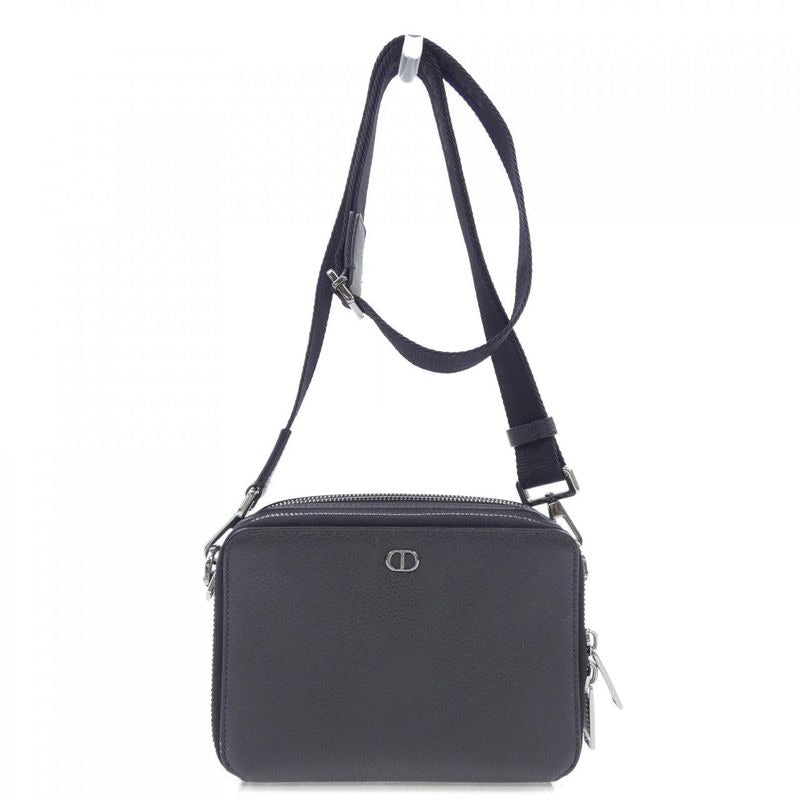 Christian Dior Bag Crossbody Leather Black Purse