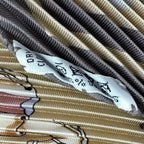 Hermes Pleated Scarf Silk Raconte Moi le Cheval Talking About Horses Beige — view 6