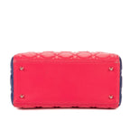 Dior Lady Tricolor Yellow Navy Cannage Quilt Handbag — view 6