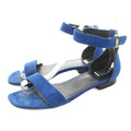 Celine Sandals Strap Suede 39 Blue KU
