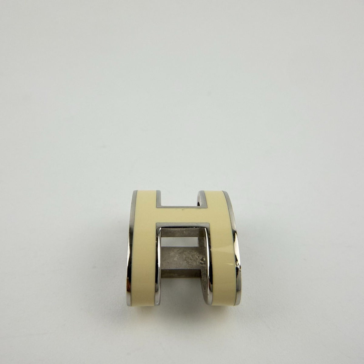 Hermes Pop Necklace Pendant Ivory Silver Vintage — view 5
