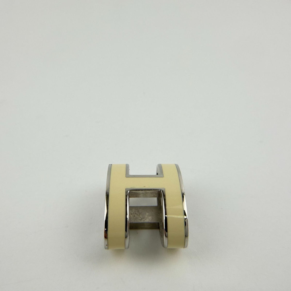 Hermes Pop Necklace Pendant Ivory Silver Vintage — view 6