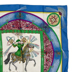 Hermes Scarf Silk Carre 90 Feux D'artifice Light Blue — view 3