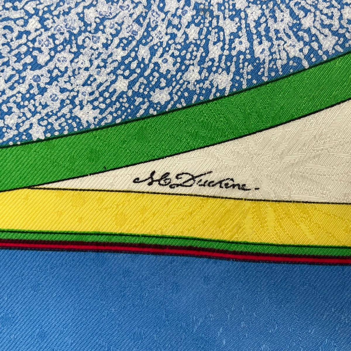 Hermes Scarf Silk Carre 90 Feux D'artifice Light Blue — view 7