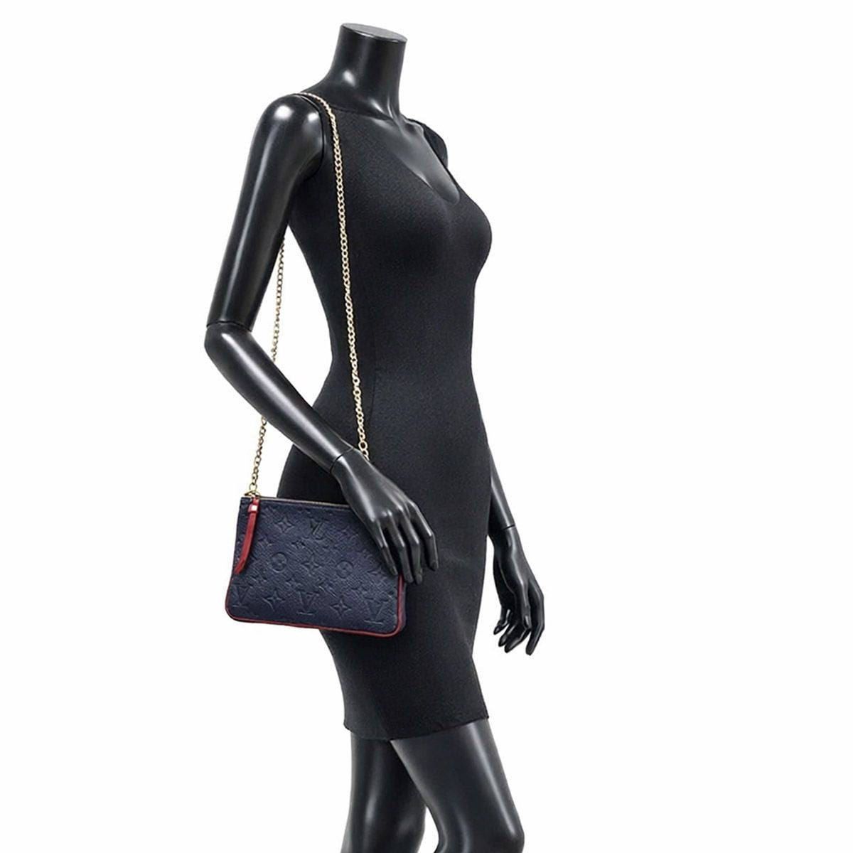 Louis Vuitton Pochette Double Zip Monogram Empreinte Shoulder Bag Leather Marie