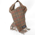 Dior Plaid 100% Lambswool Scarf Brown High