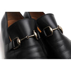 Gucci Bit Loafer Shoes Men Leather Black Bamboo Horsebit — view 6