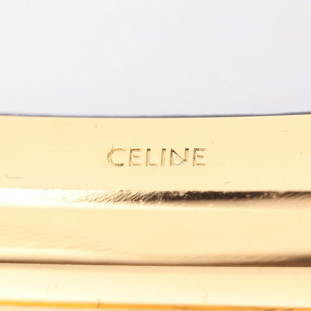 Celine Paris Hair Clip Black Leather — view 3